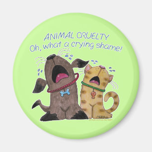 Crying Dog and Cat –What a Crying Shame Magnet