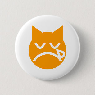 Crying Emoji Cat 6 Cm Round Badge