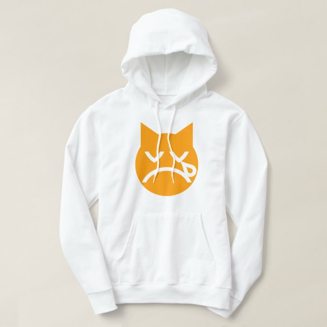 Crying Emoji Cat Hoodie (Design Front)