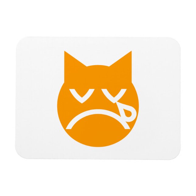 Crying Emoji Cat Magnet (Horizontal)