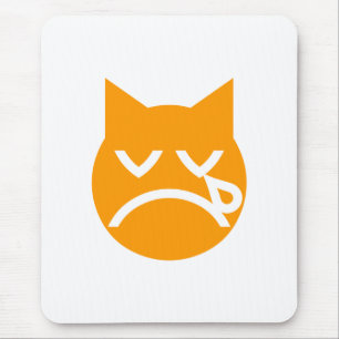 Crying Emoji Cat Mouse Mat
