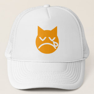 Crying Emoji Cat Trucker Hat