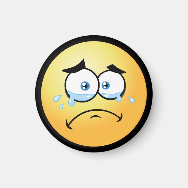 Crying Emoji Small Magnet (Front)