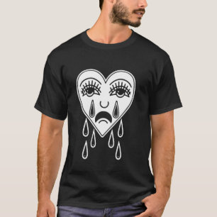Crying Heart American Traditional Tattoo Old Schoo T-Shirt