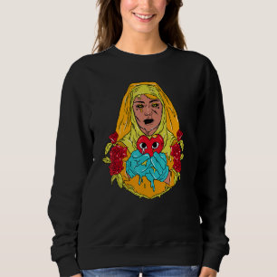 Crying Heart Girl Dripping SB Dunk FroSkate Matchi Sweatshirt