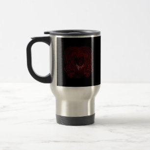 Crying Heart In Red Skeleton Hands Hearts Modern Travel Mug