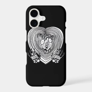 Crying Heart Skeleton Hands Classic Style