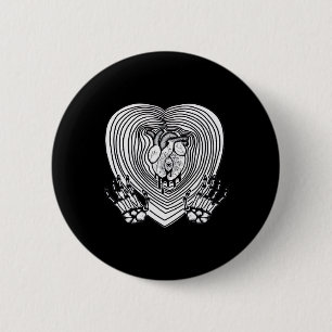 Crying Heart Skeleton Hands Classic Style 6 Cm Round Badge