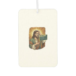 Crying Jesus Syntax Error Coding Programmer Softwa Car Air Freshener
