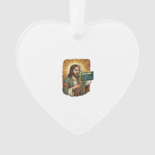 Crying Jesus Syntax Error Coding Programmer Softwa Ornament