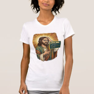 Crying Jesus Syntax Error Coding Programmer Softwa T-Shirt