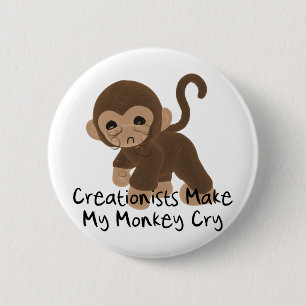 Crying Monkey 6 Cm Round Badge