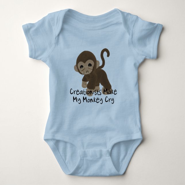 Crying Monkey Baby Bodysuit (Front)