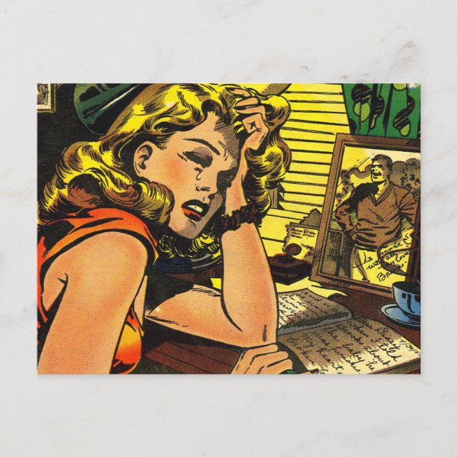 Crying Over My Diary Postcard (Front)