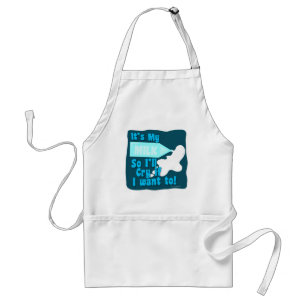 Crying over spilt milk funny cartoon slogan standard apron
