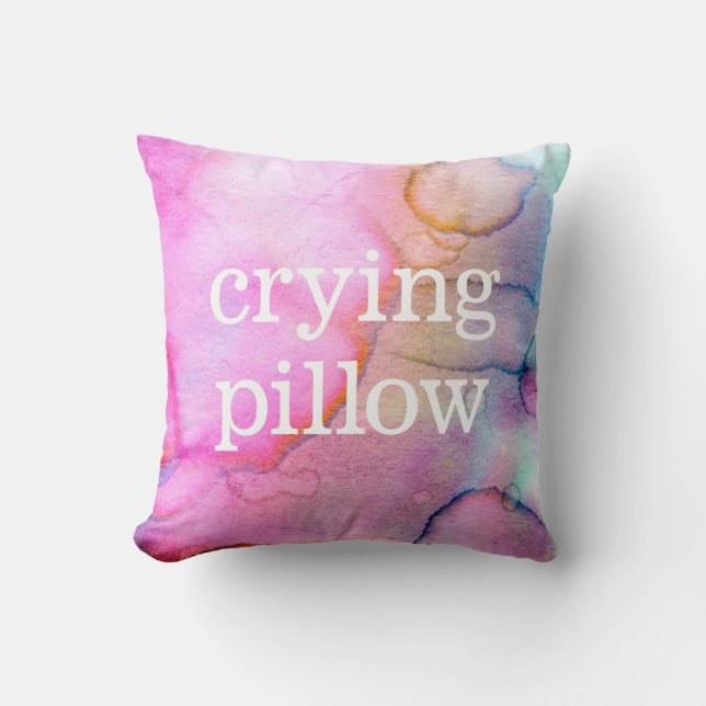 Crying pillow ~ watercolor tears (Front)