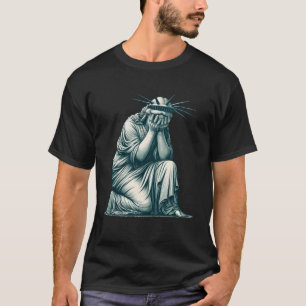 Crying Sculpture Statue Of Liberty Crying Parody A T-Shirt
