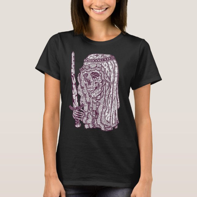 Crying Skull Heads Grunge Punk Metal T-Shirt (Front)