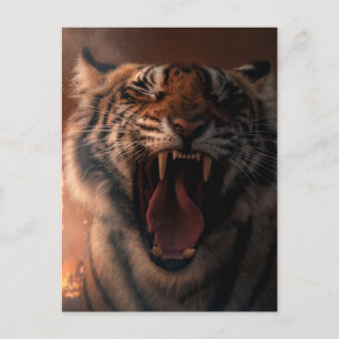 Crying Tiger Postkarte Postcard