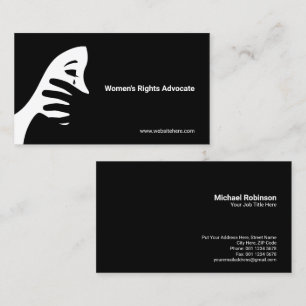 Crying Woman   Women's Rights Business Card