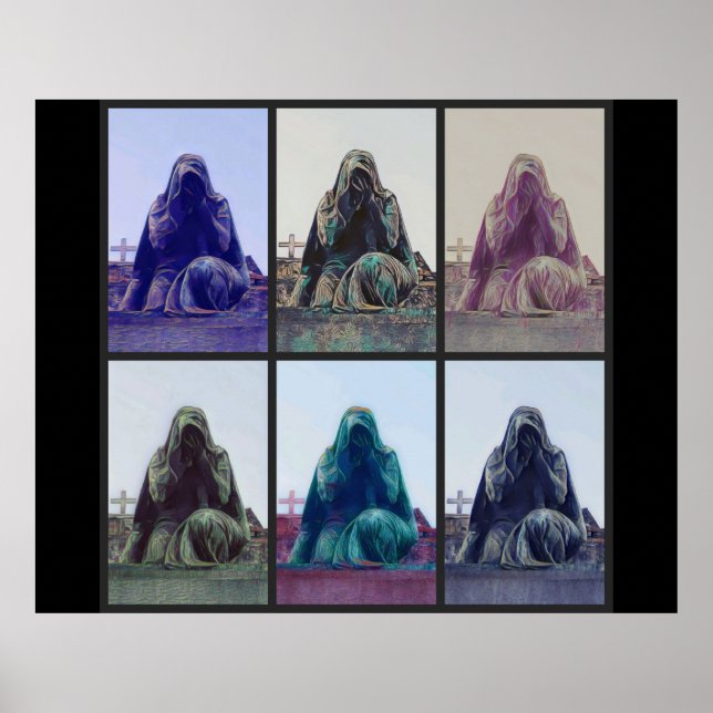 Crying women - black poster (Front)