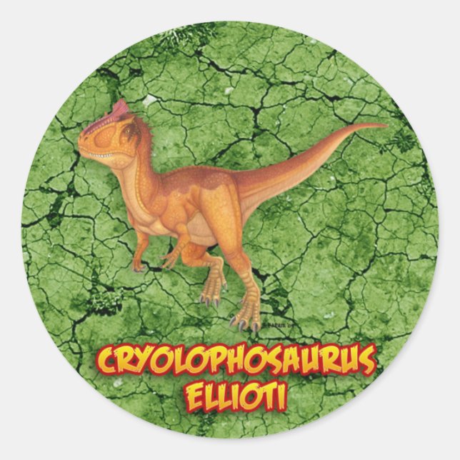 Cryolophosaurus Classic Round Sticker (Front)