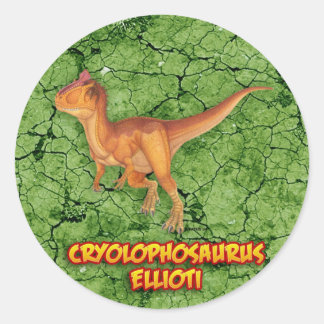 Cryolophosaurus Classic Round Sticker