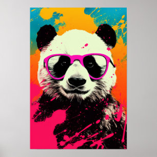 Cryptic Psychedelic Panda Poster - Mesmerising Pan