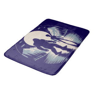Cryptid Alien UFO Bigfoot Paranormal Art Bath Mat