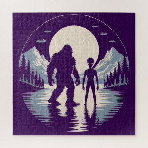 Cryptid Alien UFO Paranormal  Jigsaw Puzzle
