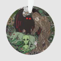 Cryptid Big Foot, Alien, Chupacabra, Mothman
