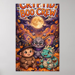 Cryptid Boo Crew Halloween Poster