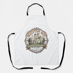 Cryptid Cat Cryptid Cat Vintage Vector Art Shirt D Apron