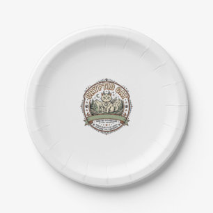 Cryptid Cat Cryptid Cat Vintage Vector Art Shirt D Paper Plate