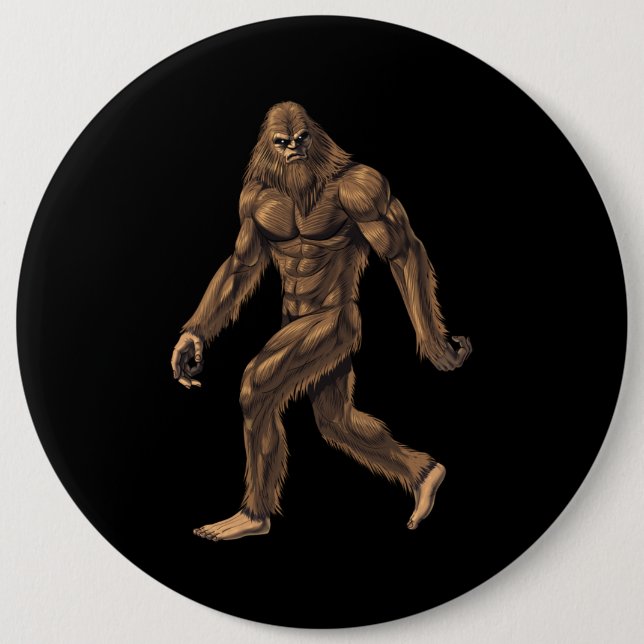 Cryptid Creature Bigfoot 6 Cm Round Badge (Front)