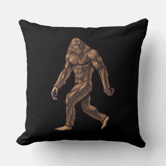 Cryptid Creature Bigfoot Cushion (Front)