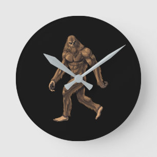 Cryptid Creature Bigfoot Round Clock