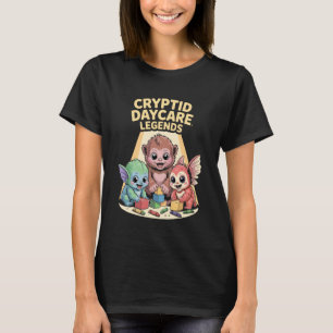 Cryptid Daycare Legends Cute Creatures Fun T-Shirt