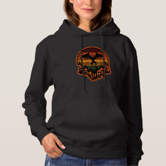 Cryptid Orange Vintage Moon Mothman Folklore Hoodie