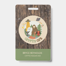 Cryptid Researcher Party Badge