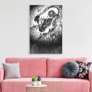 Cryptid: Snow Wasset Sketch Canvas Print