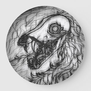 Cryptid: Snow Wasset Sketch Large Clock