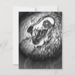 Cryptid: Snow Wasset Sketch  Postcard