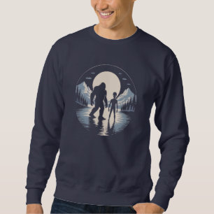 Cryptid UFO Bigfoot Alien Encounter Sweatshirt
