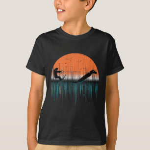 Cryptid Water Skiing Loch Ness Monster Funny Bigfo T-Shirt
