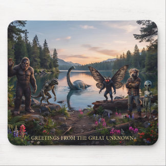 Cryptids | Bigfoot, Chupa, Mothman, Dogman Loch Mouse Mat