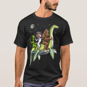 Cryptids Riding Loch Ness Monster T-Shirt
