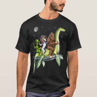 Cryptids Riding Loch Ness Monster T-Shirt