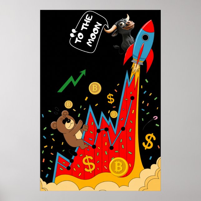  Crypto and Stock Market Humour Poster (Front)