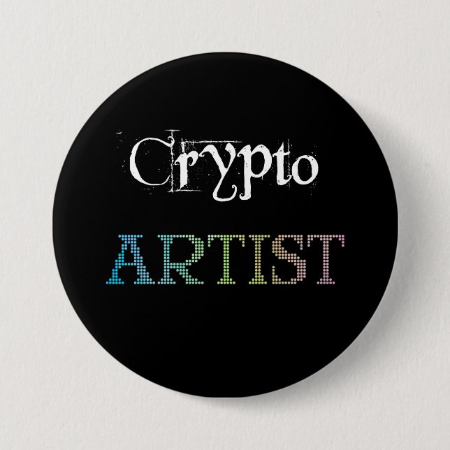 Crypto Artist Dark 7.5 Cm Round Badge (Front)